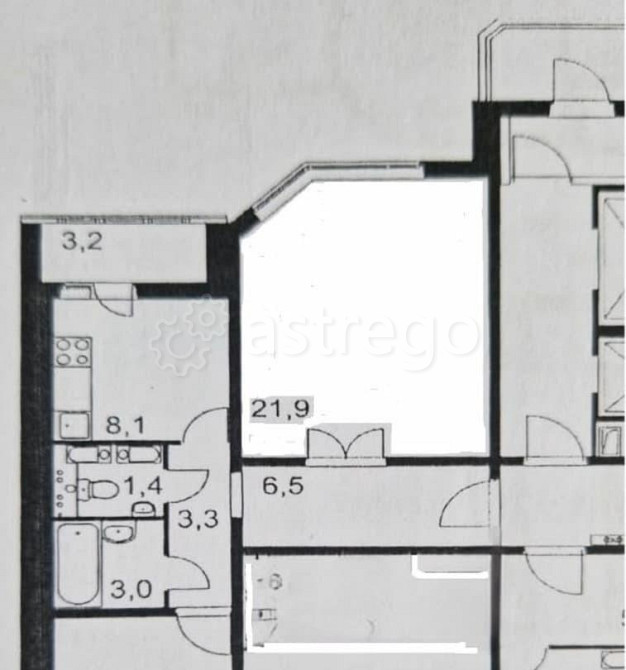 2-комн. квартира, 58.2 м2, 12/16 эт. Звенигород - изображение 5