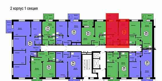 2-комн. квартира, 38 м2, 4/19 эт. Красноярск