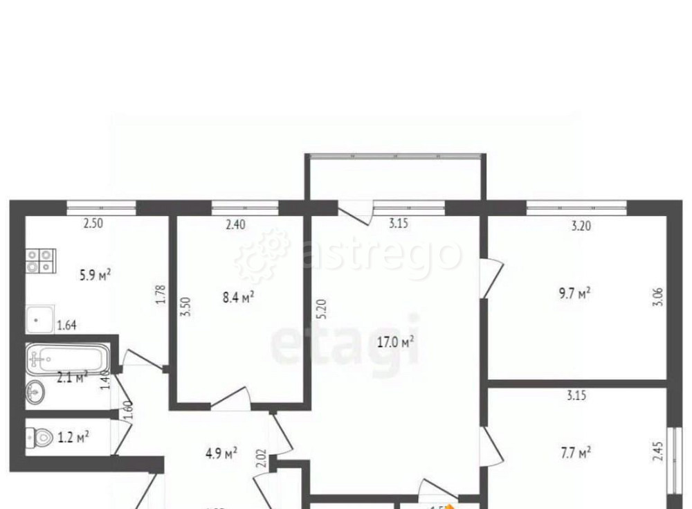 4-комн. квартира, 58.2 м2, 3/5 эт. Коряжма - изображение 7