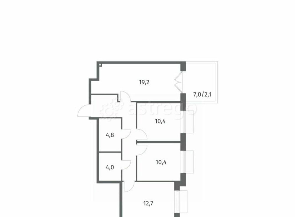 3-комн. квартира, 74.5 м2, 1/8 эт. Санкт-Петербург - изображение 1