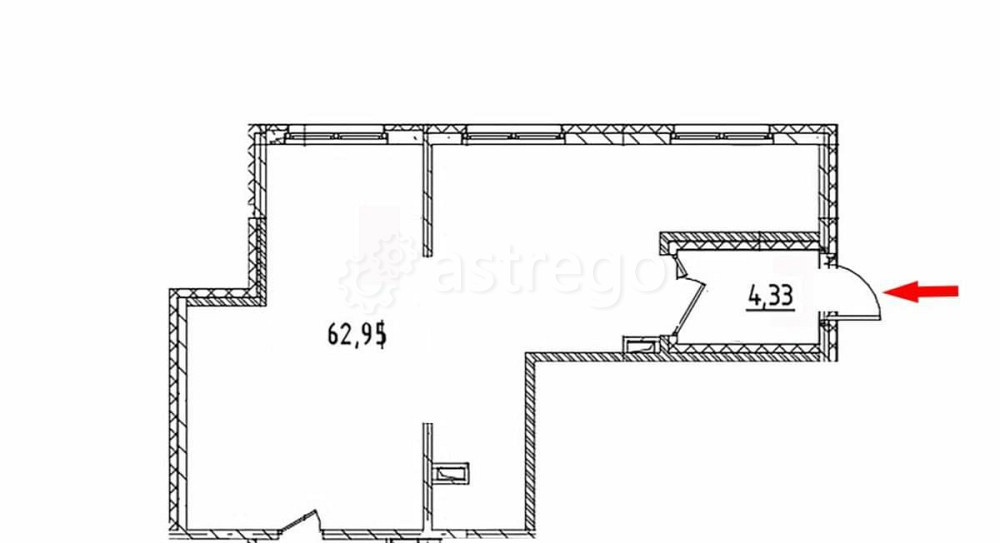 Торговое помещение, 64 м2 Санкт-Петербург - изображение 1
