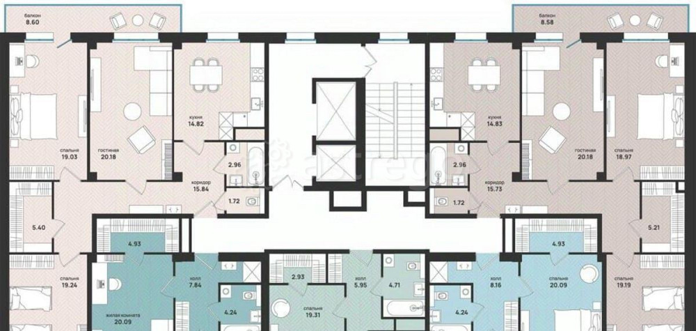 3-комн. квартира, 103.65 м2, 2/16 эт. Архангельск - изображение 2