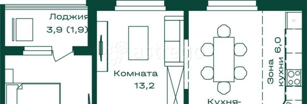 2-комн. квартира, 58.2 м2, 8/8 эт. Майма - изображение 7