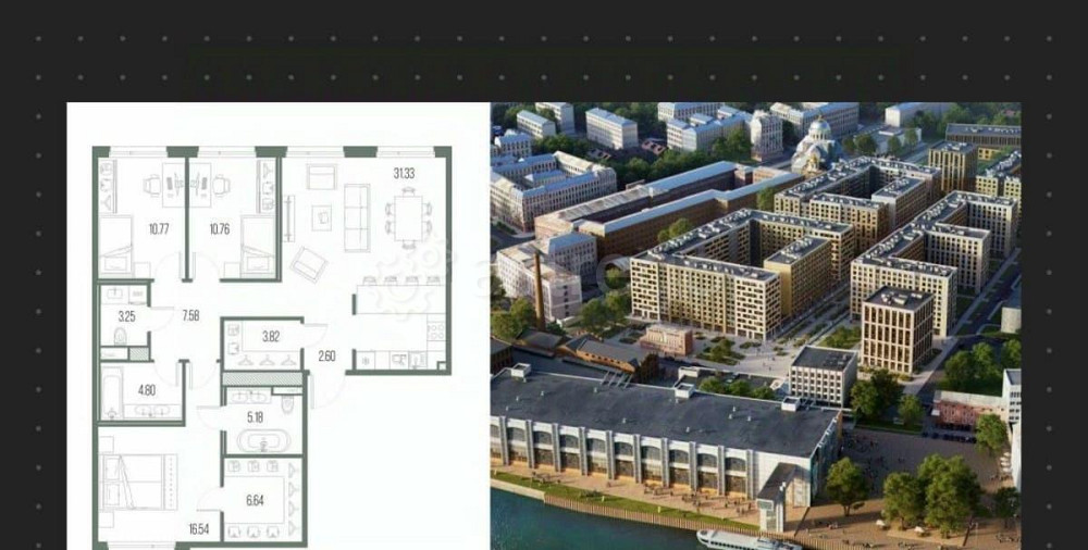 3-комн. квартира, 103.27 м2, 8/10 эт. Санкт-Петербург - изображение 1