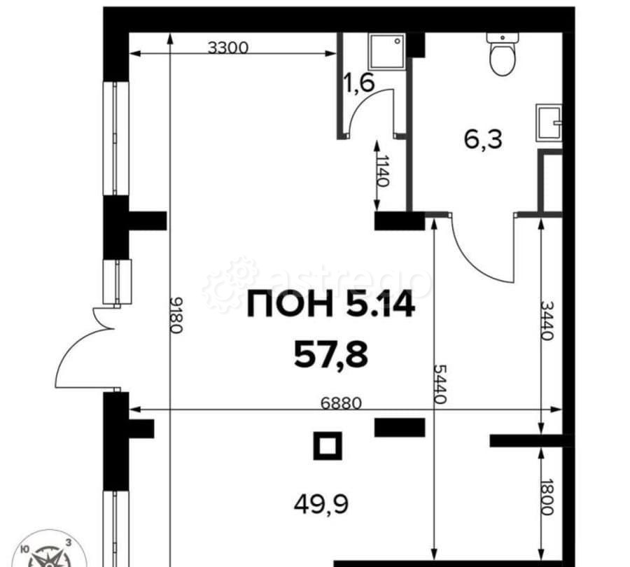 Офис, 57.9 м2 Москва - изображение 7