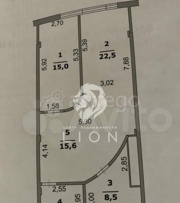 2-комн. квартира, 66.5 м2, 14/16 эт. Белгород - изображение 5