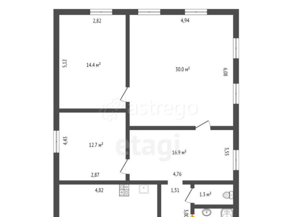 Дом, 111 м2, 5.2 сотки, 1 эт. Благовещенск - изображение 4