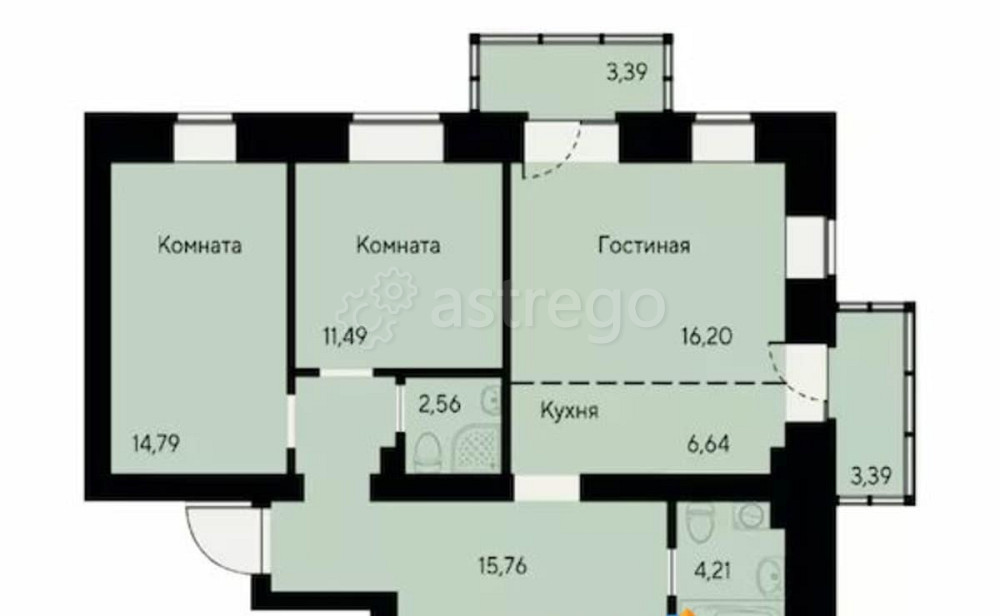 4-комн. квартира, 86.1 м2, 4/8 эт. Красноярск - изображение 7