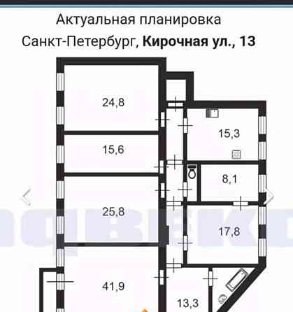 6-комн. квартира, 207.4 м2, 3/5 эт. Санкт-Петербург