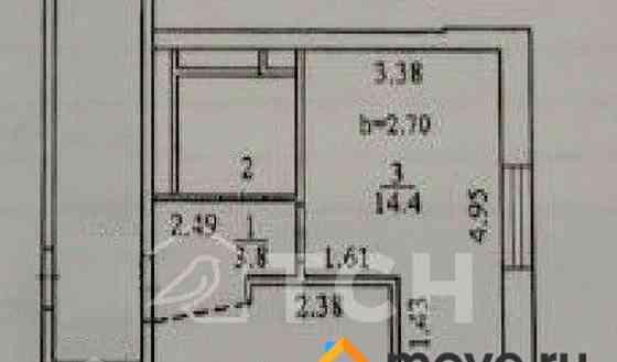 1-комн. квартира, 43.9 м2, 2/4 эт. Королев