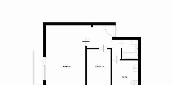 2-комн. квартира, 42 м2, 4/5 эт. Москва