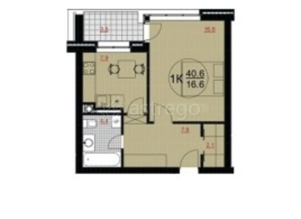1-комн. квартира, 41 м2, 1/3 эт. Солнечногорск - изображение 8