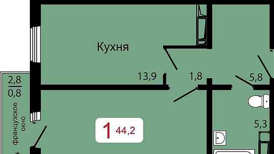 1-комн. квартира, 44.2 м2, 16/17 эт. Красноярск