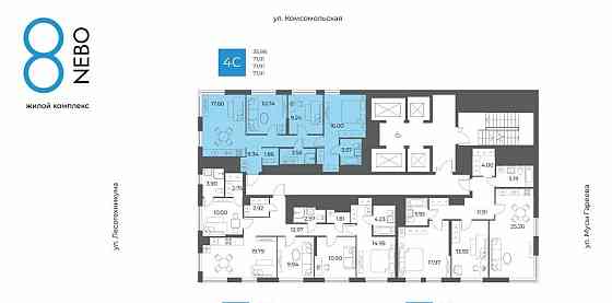 4-комн. квартира, 71.91 м2, 32/32 эт. Уфа