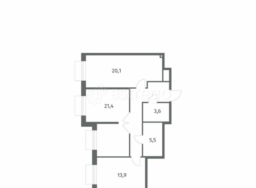 2-комн. квартира, 75.9 м2, 4/8 эт. Санкт-Петербург - изображение 1
