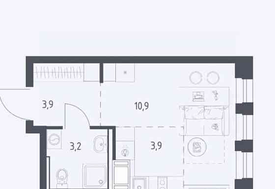 Студия, 23 м2, 9/17 эт. Мытищи