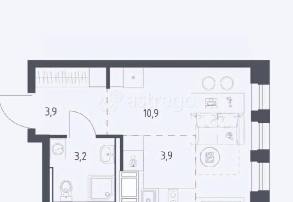 Студия, 23 м2, 9/17 эт. Мытищи - изображение 4