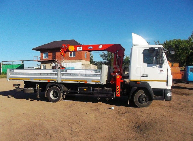 Бортовой автомобиль на шасси Isuzu Elf 4х2, 205 л.с., борт 6,3 м, с КМУ 5 т Самара - изображение 1