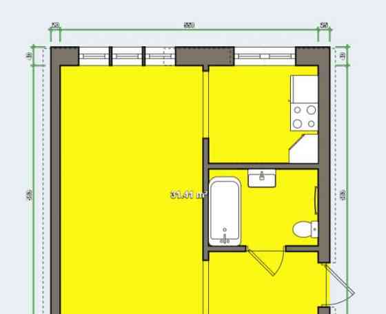 1-комн. квартира, 31.4 м2, 1/5 эт. Астрахань