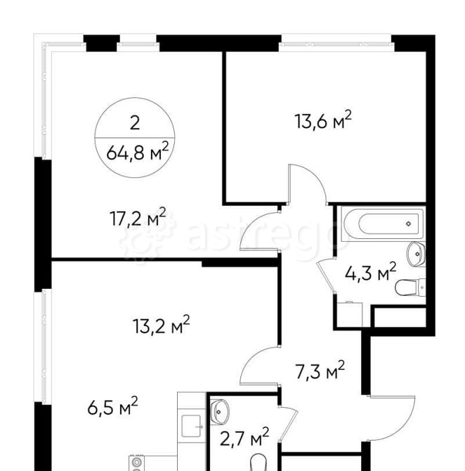 3-комн. квартира, 64 м2, 13/17 эт. Москва - изображение 1