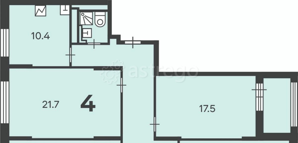 4-комн. квартира, 110.7 м2, 23/24 эт. Москва - изображение 3
