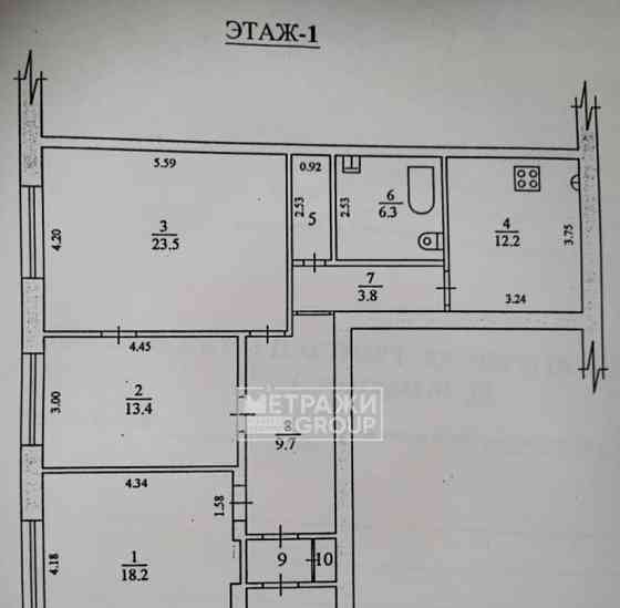 3-комн. квартира, 91 м2, 1/4 эт. Щёлково