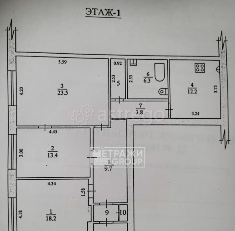 3-комн. квартира, 91 м2, 1/4 эт. Щёлково - изображение 6