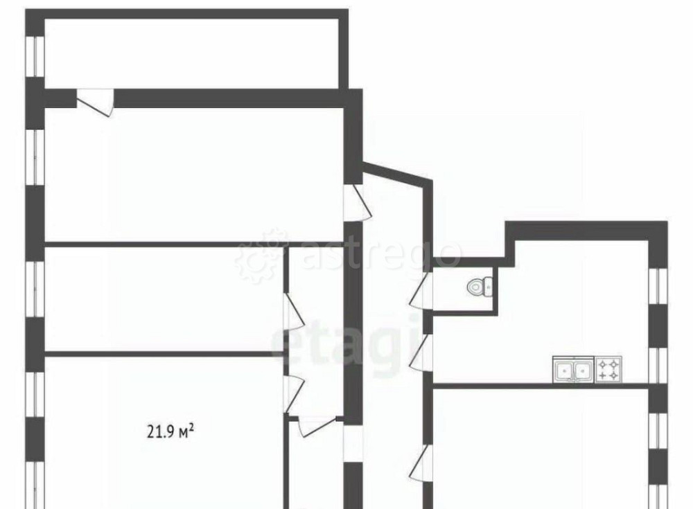 Комната, 21.9 м2, 3/4 эт. Санкт-Петербург - изображение 2
