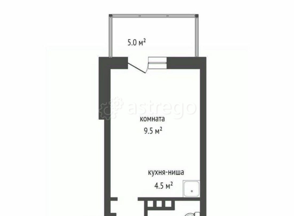 Студия, 22.3 м2, 5/19 эт. Красноярск - изображение 2