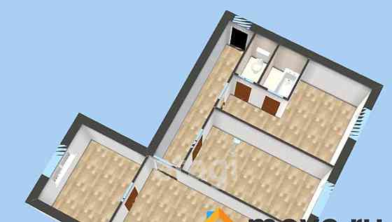 3-комн. квартира, 58.3 м2, 1/5 эт. Белогорск