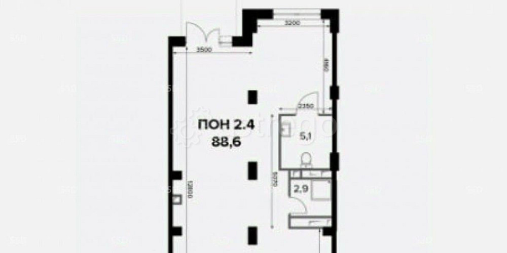Торговое помещение, 88.6 м2 Москва - изображение 1
