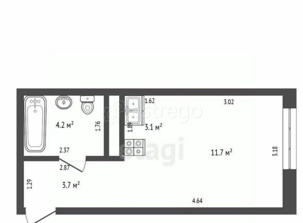 Студия, 22.9 м2, 17/17 эт. Одинцово - изображение 4
