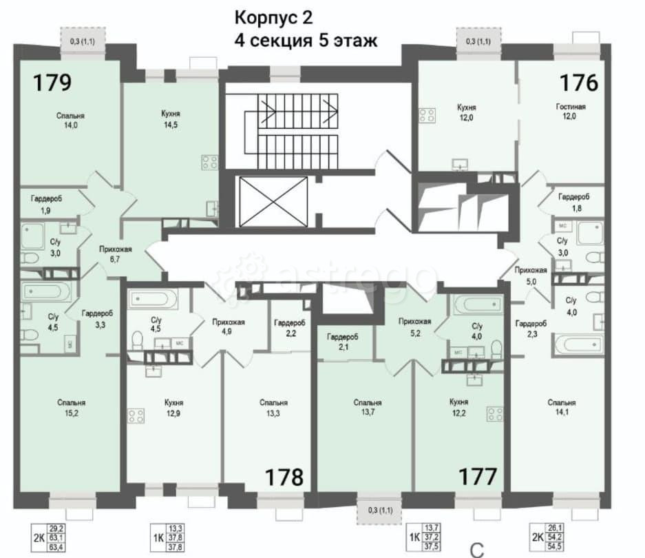 2-комн. квартира, 54.2 м2, 5/8 эт. Королев - изображение 4