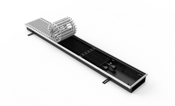 Конвектор внутрипольный VITRON ВК.055.160.2500.2ТГ с корпусом из оцинкованной стали Витрон Москва