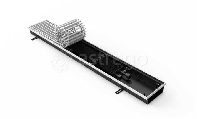 Конвектор внутрипольный VITRON ВК.055.160.2500.2ТГ с корпусом из оцинкованной стали Витрон Москва - изображение 1