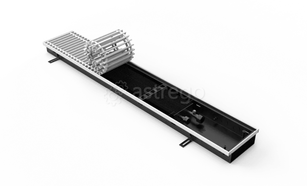 Конвектор внутрипольный VITRON ВК.055.160.2500.2ТГ с корпусом из оцинкованной стали Витрон Москва - изображение 1