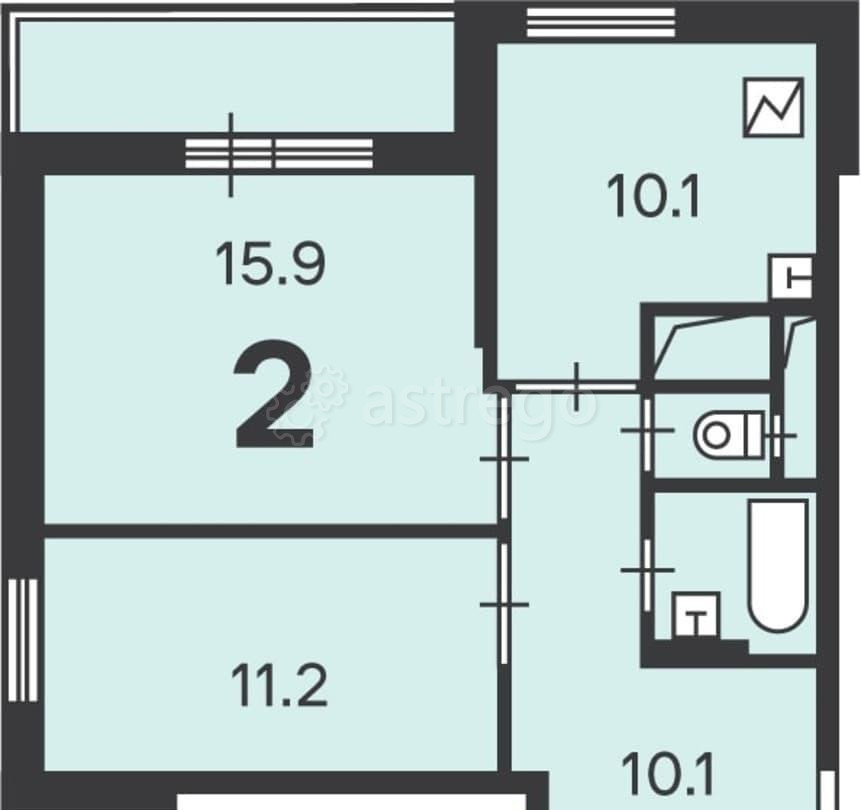 2-комн. квартира, 51.3 м2, 3/18 эт. Москва - изображение 7