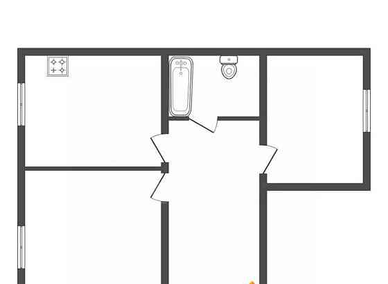 2-комн. квартира, 64.5 м2, 2/2 эт. Белогорск