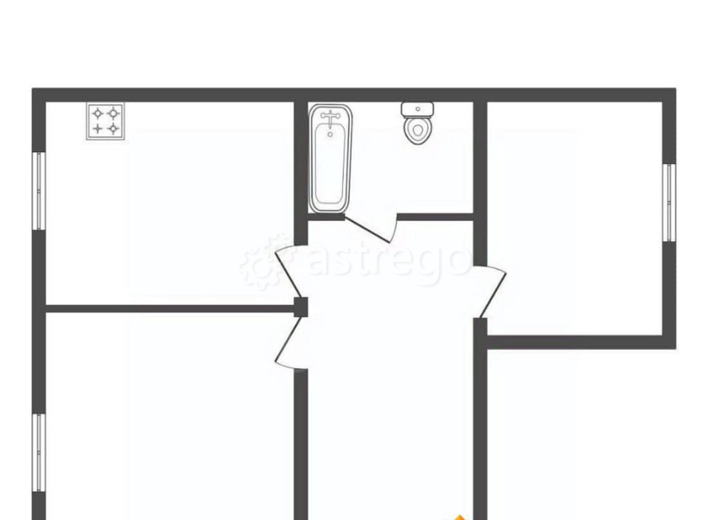 2-комн. квартира, 64.5 м2, 2/2 эт. Белогорск - изображение 3