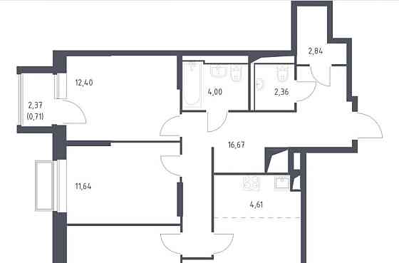 4-комн. квартира, 81.9 м2, 9/24 эт. Мытищи