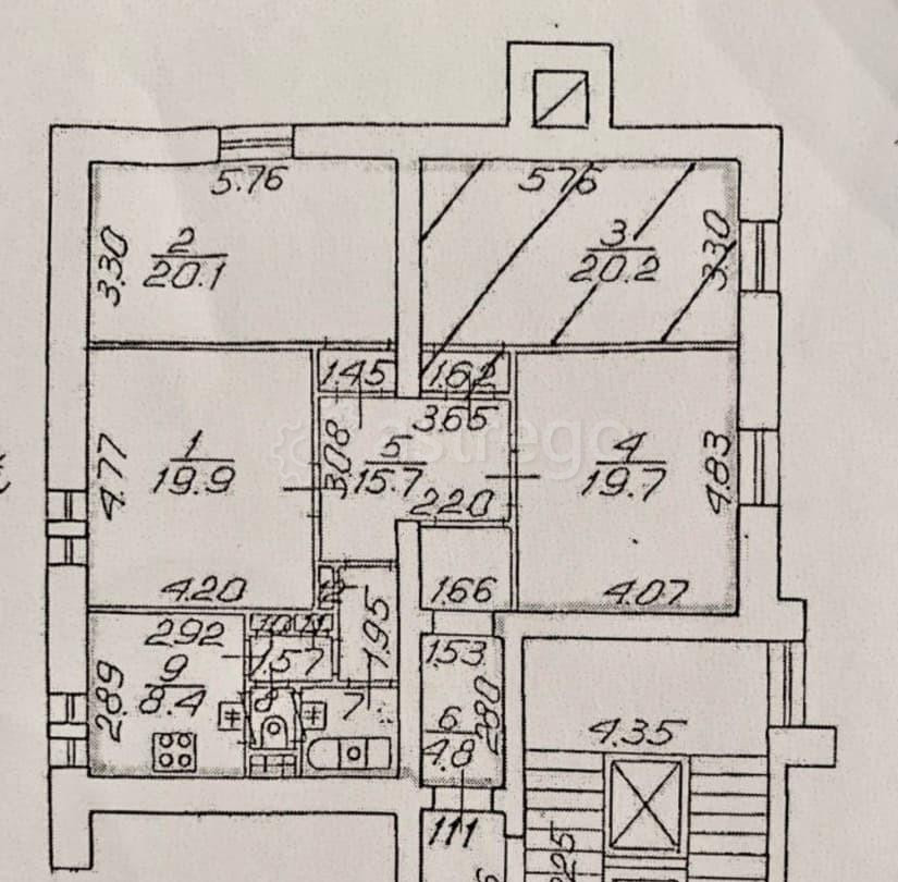 Комната, 60.2 м2, 4/10 эт. Санкт-Петербург - изображение 2