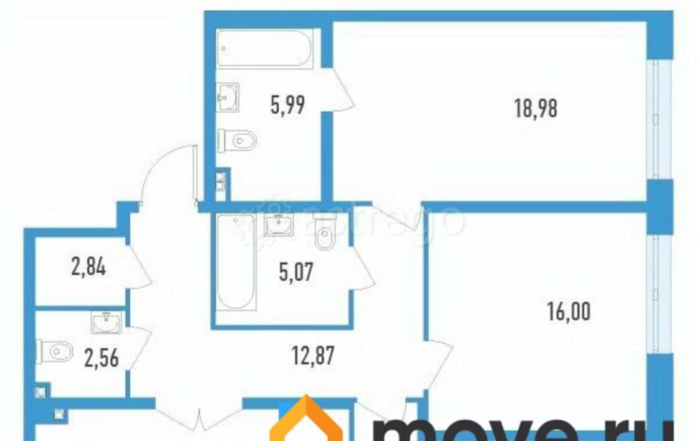 3-комн. квартира, 112.97 м2, 4/23 эт. Санкт-Петербург - изображение 1