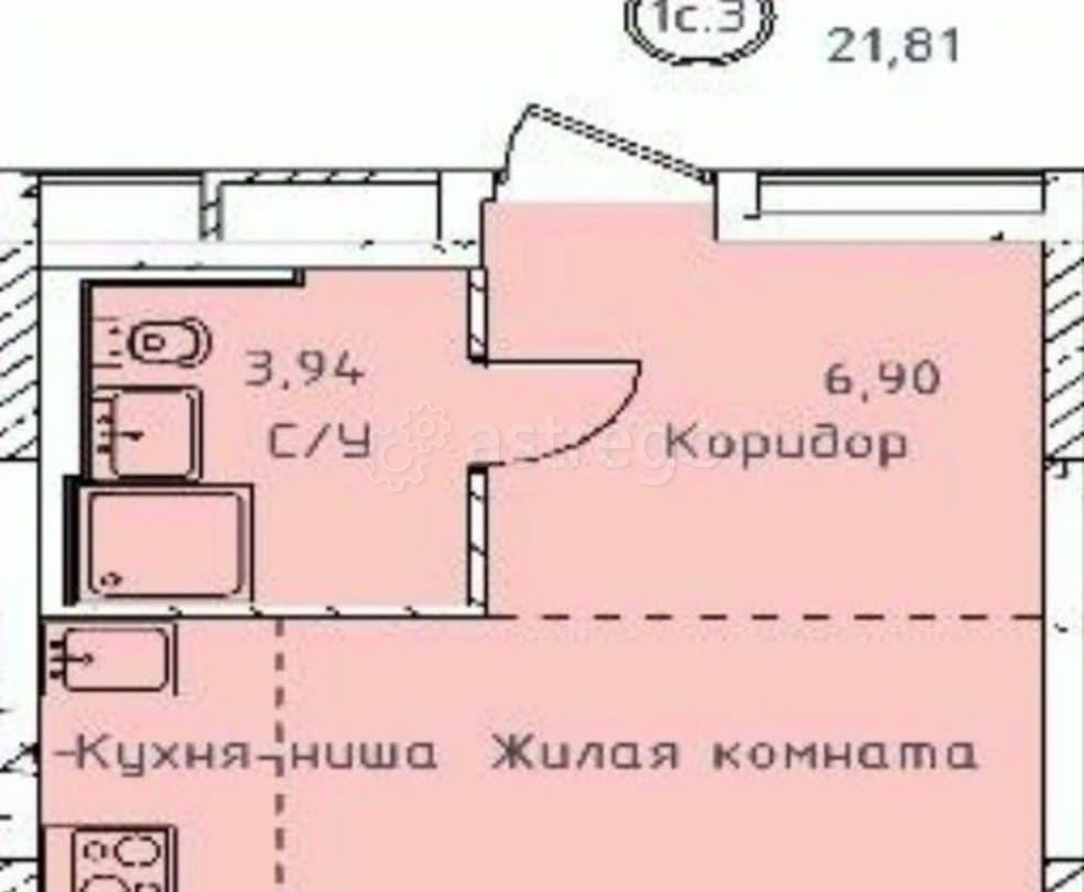 Студия, 25 м2, 15/24 эт. Красногорск - изображение 1