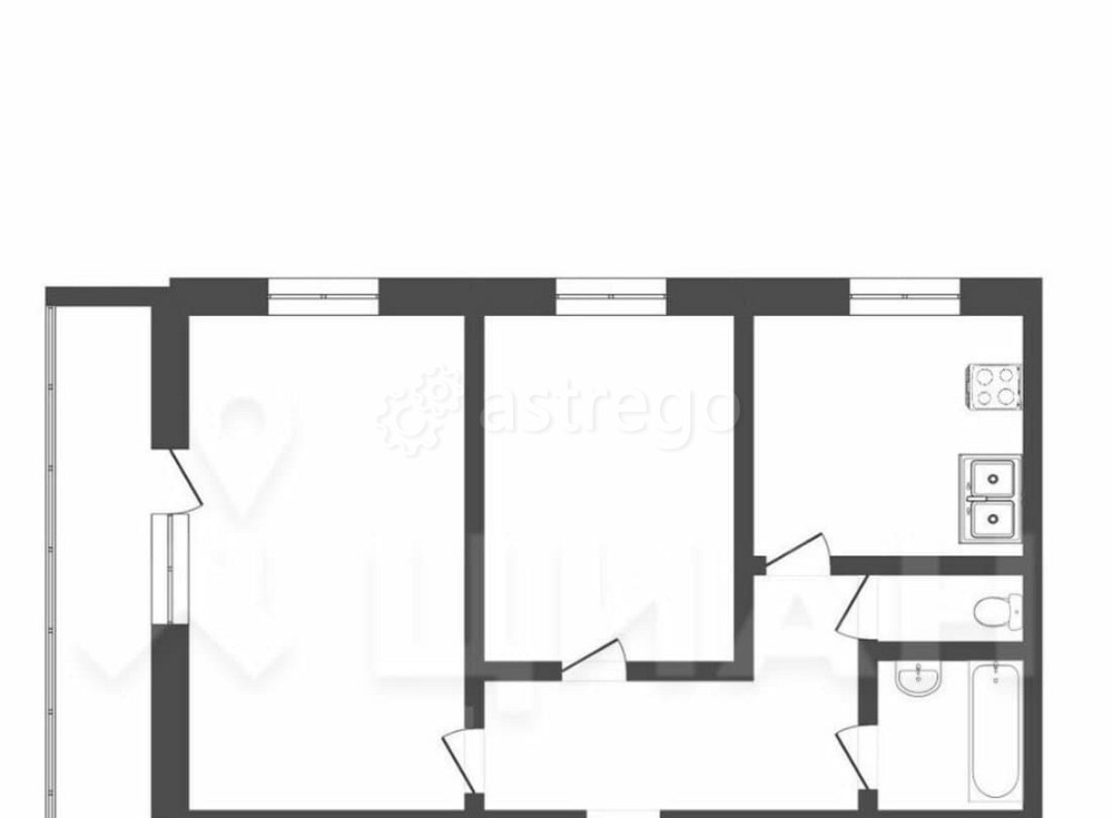 2-комн. квартира, 54 м2, 5/16 эт. Москва - изображение 1