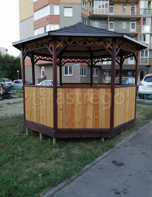 Беседка деревянная 3х3 м, "Уютная-2" к3 Омск - изображение 1