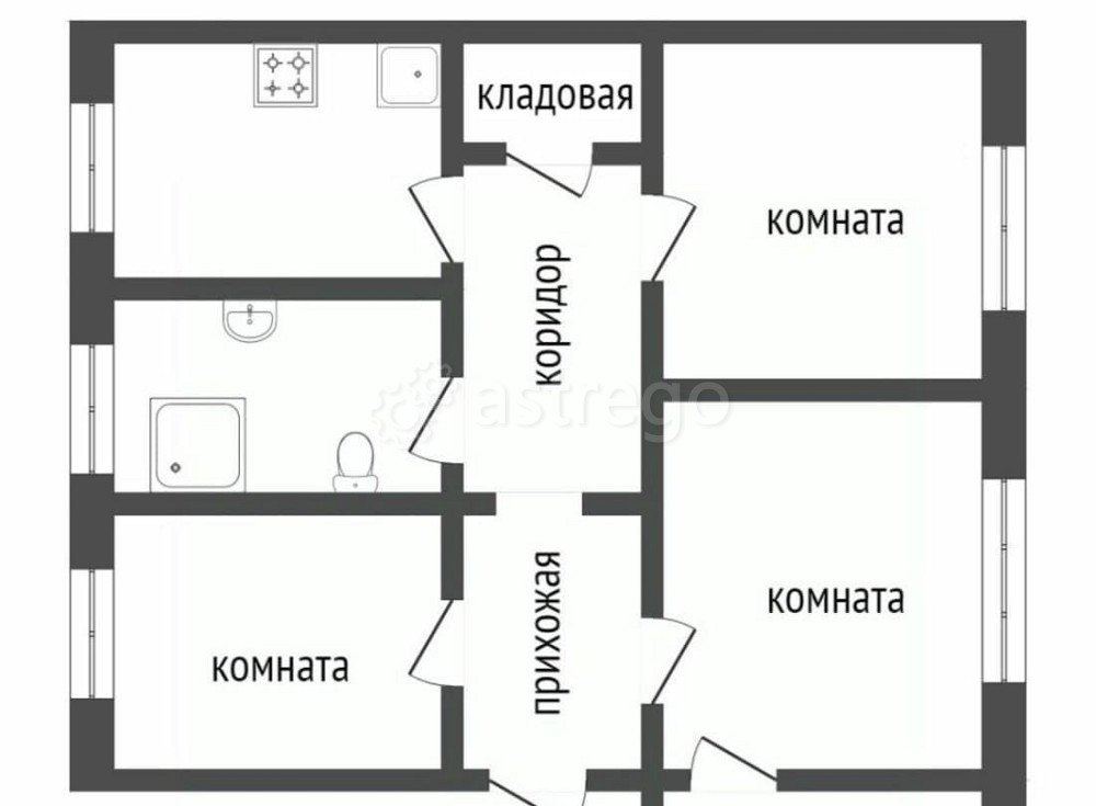 4-комн. квартира, 82.6 м2, 4/4 эт. Красноярск - изображение 6