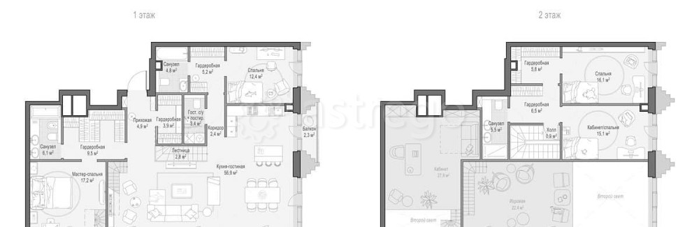 4-комн. квартира, 182.3 м2, 10/14 эт. Москва - изображение 1