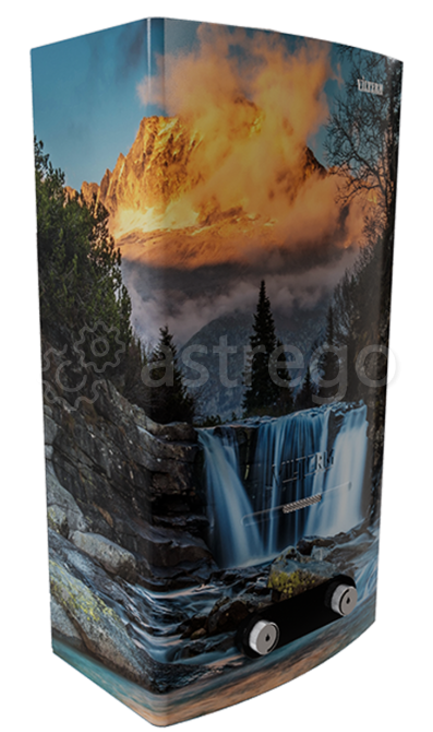 Газовый проточный водонагреватель VilTerm S13 Print (Горы) Нижний Новгород - изображение 1