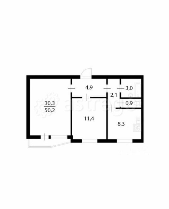 2-комн. квартира, 52 м2, 5/14 эт. Москва - изображение 7