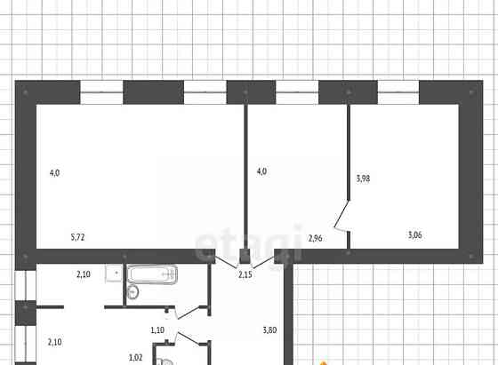 3-комн. квартира, 70.4 м2, 4/4 эт. Белогорск